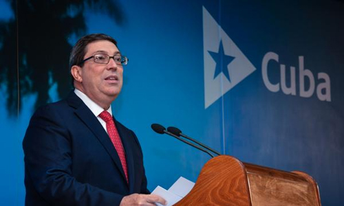 Presentación del Informe de Cuba sobre la Resolución 70/5 de la Asamblea General de las Naciones Unidas, titulado Necesidad de poner fin al bloqueo económico, comercial y financiero impuesto por los Estados Unidos de América contra Cuba, por Bruno Rodríguez Parrilla, ministro de Relaciones Exteriores, ante la prensa nacional y extranjera acreditada en La Habana, en el MINREX, el 9 de septiembre de 2016, “Año 58 de la Revolución”. Presentación del Informe de Cuba sobre la Resolución 70/5 de la Asamblea General de las Naciones Unidas, titulado Necesidad de poner fin al bloqueo económico, comercial y financiero impuesto por los Estados Unidos de América contra Cuba, por Bruno Rodríguez Parrilla, ministro de Relaciones Exteriores, ante la prensa nacional y extranjera acreditada en La Habana, en el MINREX, el 9 de septiembre de 2016, “Año 58 de la Revolución”.
