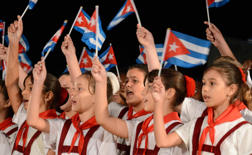 Pioneros cubanos. Foto tomada de la ACN