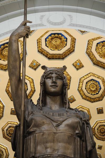 Estatua de la República, ubicada en el Capitolio Nacional, considerada la tercera en tamaño, entre las esculturas emplazadas bajo techo, en todo el mundo, en La Habana, Cuba, el 24 de febrero de 2018. ACN FOTO/Omara GARCÍA MEDEROS