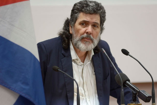 Abel Prieto Jiménez, Director de la Oficina del Programa Martiano, durante su intervención en el VIII Congreso de la Asociación Nacional de Economistas y Contadores de Cuba (ANEC), en el Palacio de Convenciones, en La Habana, el 12 de junio de 2019. ACN FOTO/ Ariel LEY ROYERO 0612-congreso-anec4.jpg