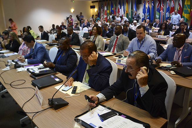 Asistentes al Foro de Estrategias Regionales para el Caribe de la Unión Postal Universal (UPU), que se desarrolla en el hotel Parque Central, en La Habana, Cuba, el 24 de junio de 2019. Asistentes al Foro de Estrategias Regionales para el Caribe de la Unión Postal Universal (UPU), que se desarrolla en el hotel Parque Central, en La Habana, Cuba, el 24 de junio de 2019.