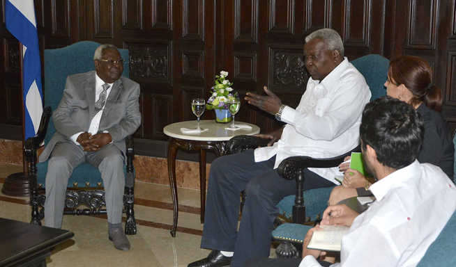 President of Cuban Parliament receives Vice President of Zanzibar.