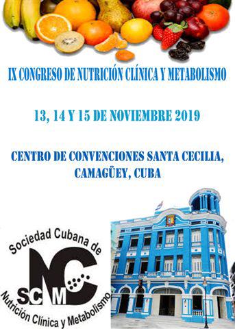 Resultado de imagen para IX Congreso Internacional de Nutrición Clínica y Metabolismo