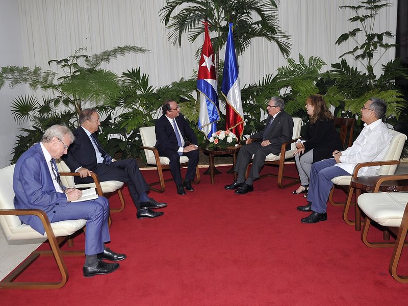 Recibieron Raúl y Díaz-Canel a François Hollande, ex presidente de Francia