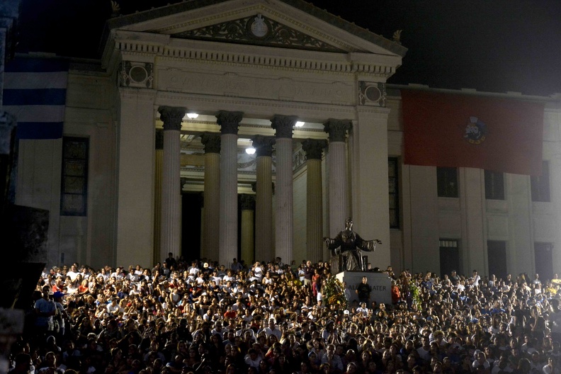 Tribute to Fidel at the University of Havana, with the presence of Díaz-Canel