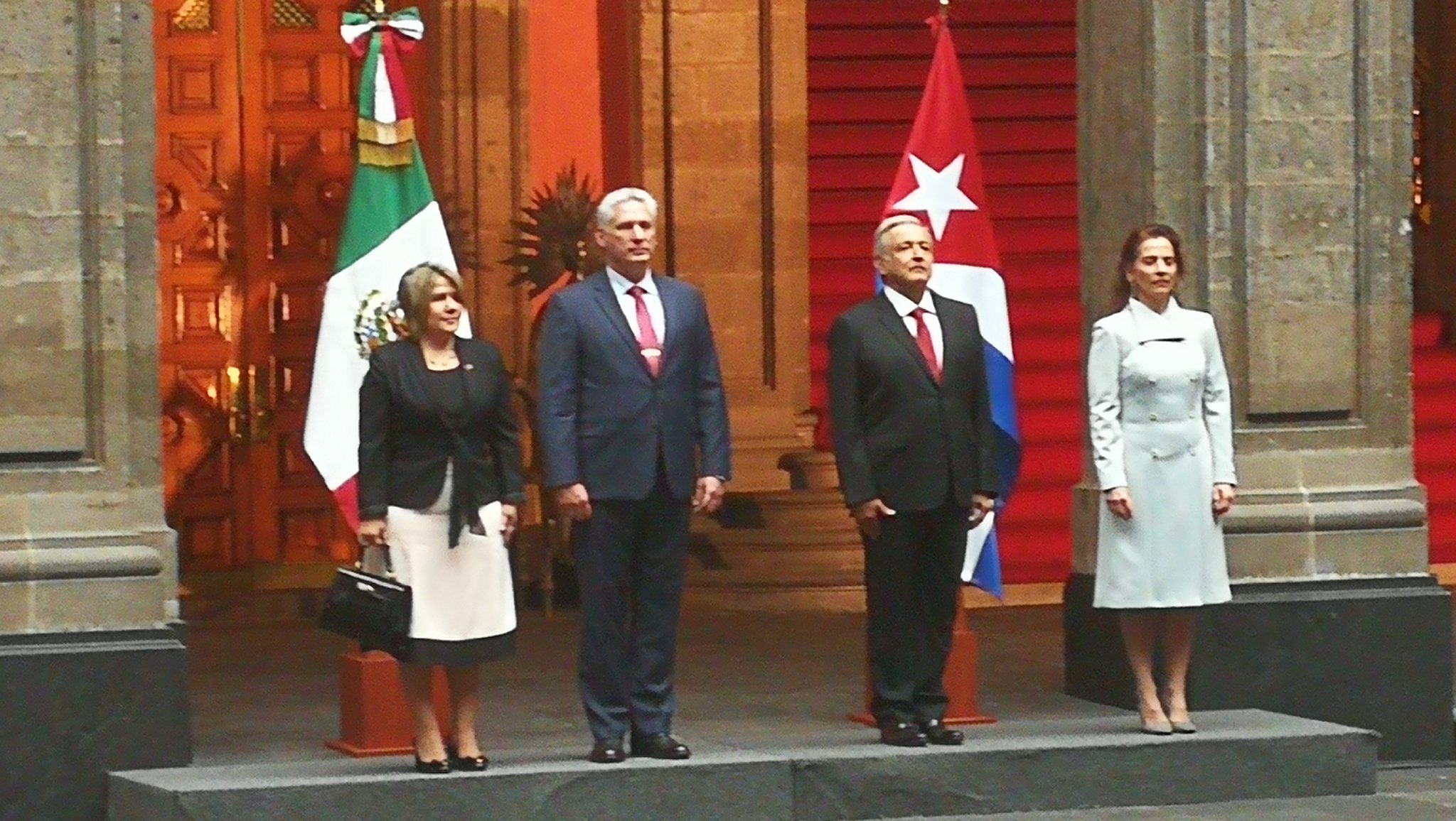 Le président mexicain reçoit son homologue cubain Miguel Díaz-Canel