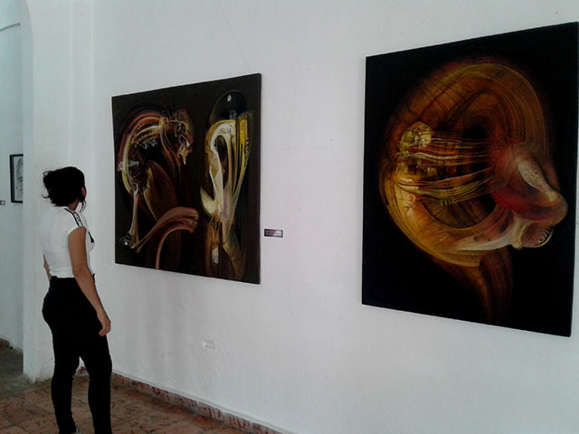 Exposición personal Espectros del artista de la plástica Lizandro Iván Celles Mayo está abierta al público del 7 de septiembre al 7 de octubre en la Galería de Arte Martha Machado Cuní de Nueva Gerona en Isla de la Juventud. Cuba, 11 de septiembre de 2019. ACN/ Ana Esther ZULUETA 0911-Espectros-1.jpg
