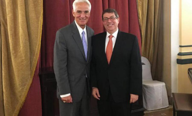 Cuban Foreign Minister receives U.S. Congressman Charlie Crist