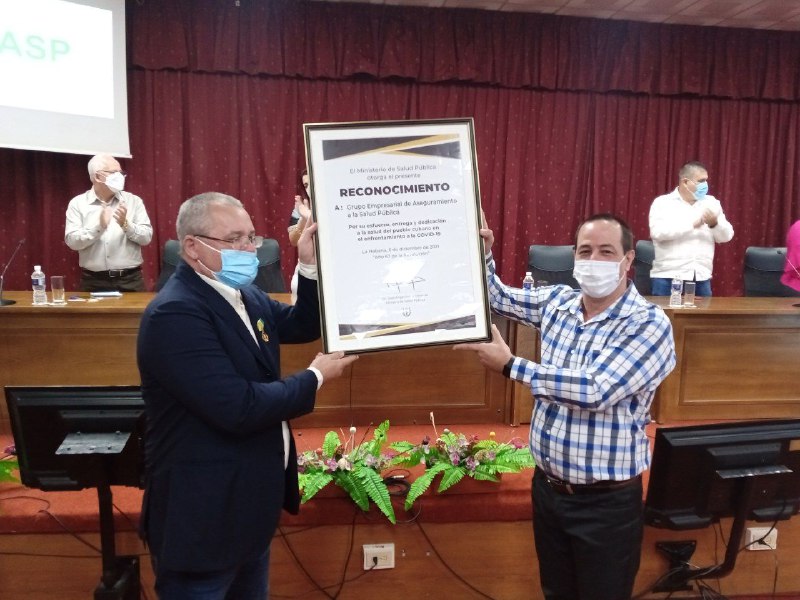 Resaltan labor del Grupo Empresarial de Aseguramiento a la Salud Pública durante la pandemia