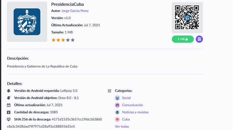 Disponible para su descarga, aplicación móvil Presidencia Cuba