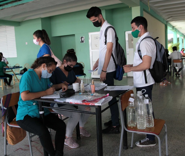 La Universidad de Ciencias Médicas de Sancti Spíritus cuenta con tres vacunatorios en su interior