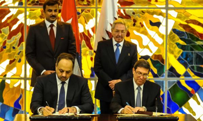 Firman Cuba y Qatar dos acuerdos de cooperación