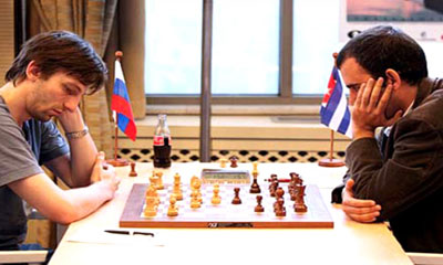 Ucrania venció a Cuba en Copa Mundial de ajedrez leinier-rusia.jpg