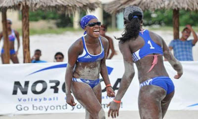 Duplas cubanas desde hoy en primera fase de voleibol de playa. FOTO Archivo voli-playa-cuba.jpg