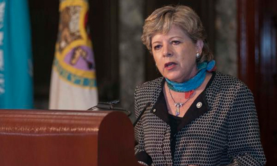Alicia Bárcenas Ibarra, Secretaria Ejecutiva de la Comisión Económica para América Latina y el Caribe (CEPAL), durante la conferencia magistral ofrecida en el aula magna de la Universidad de La Habana, Cuba, el 28 de octubre de 2014. AIN FOTO/Abel ERNESTO Alicia Bárcenas Ibarra, Secretaria Ejecutiva de la Comisión Económica para América Latina y el Caribe (CEPAL), durante la conferencia magistral ofrecida en el aula magna de la Universidad de La Habana, Cuba, el 28 de octubre de 2014. AIN FOTO/Abel ERNESTO