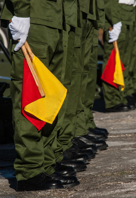 BaterÃ­a de artillerÃ­a ubicada en la Plaza de Armas de la Fortaleza San Carlos de la CabaÃ±a en espera de la orden para el disparo de las salvas de artillerÃ­a en Homenaje al Comandante en Jefe, el 28 de noviembre de 2016, a las 9:00 am.  ACN / FOTO / Diana InÃ©s RODRÃGUEZ RODRÃGUEZ