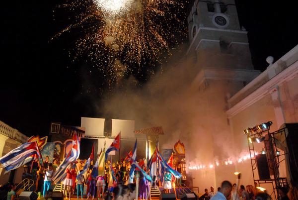 Gala celebra la quema de la ciudad de Bayamo por sus moradores el 12 de enero de 1869. Foto: Armando Ernesto Contreras/ACN