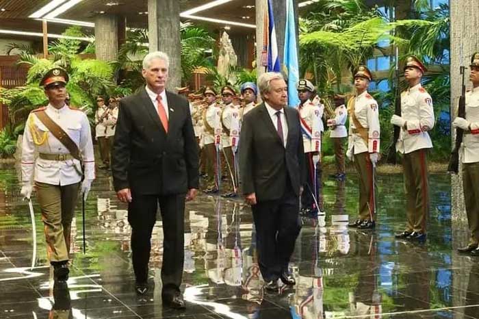   Díaz-Canel y Guterres reconocen relevancia de Cumbre del G77 y Chin